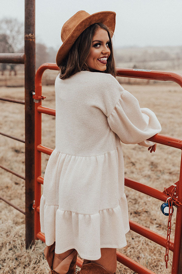 Close To My Heart Shift Dress In Cream Close To My Heart Shift Dress In Cream