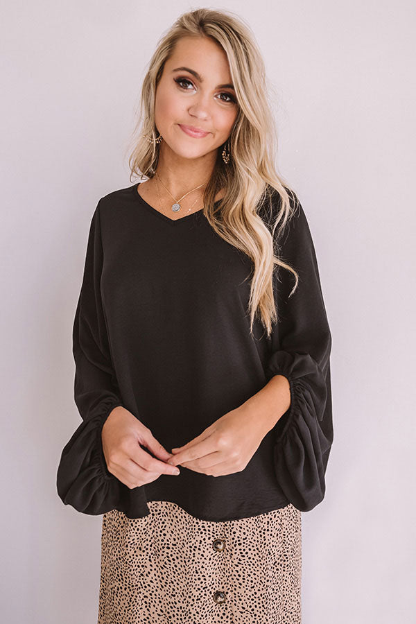 So Amazed Shift Top In Black