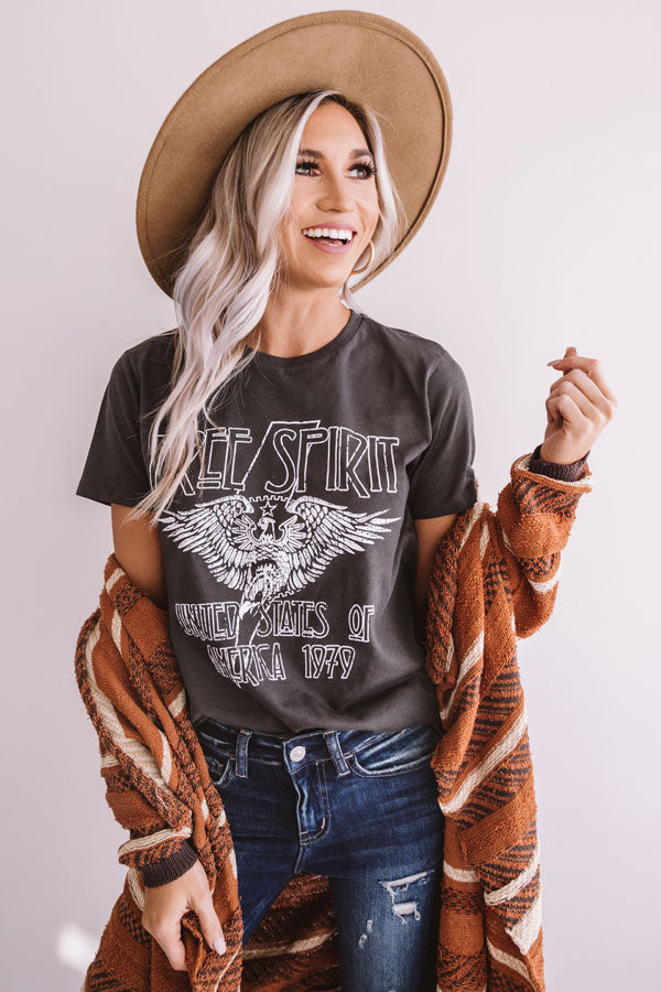 Free Spirit Shift Tee in Vintage Black Image - 1