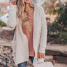 Let's Stay Home Popcorn Knit Cardigan in Iced latte Image - 1