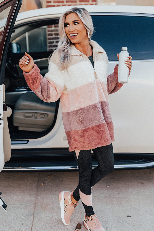 Extended Getaway Colorblock Sherpa Pullover Image - 2