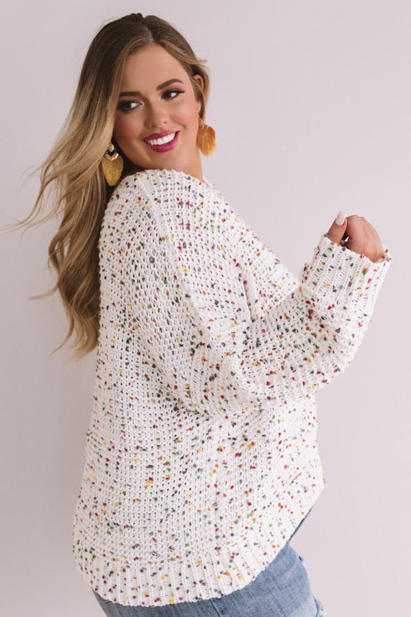 Confetti on sale distressed sweater