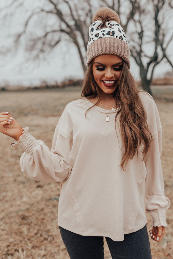 Chicest Of Times Shift Top In Cream