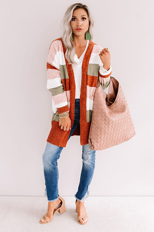 Nice To Meet Ya Stripe Chenille Cardigan
