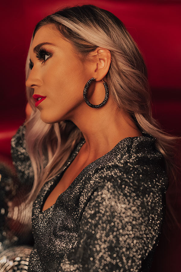 Free And Flirty Rhinestone Hoop Earrings