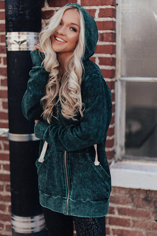 Weekends With You Mineral Wash Jacket in Forest