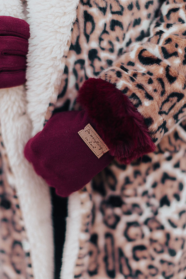 Snow What Fun Touch Gloves In Maroon