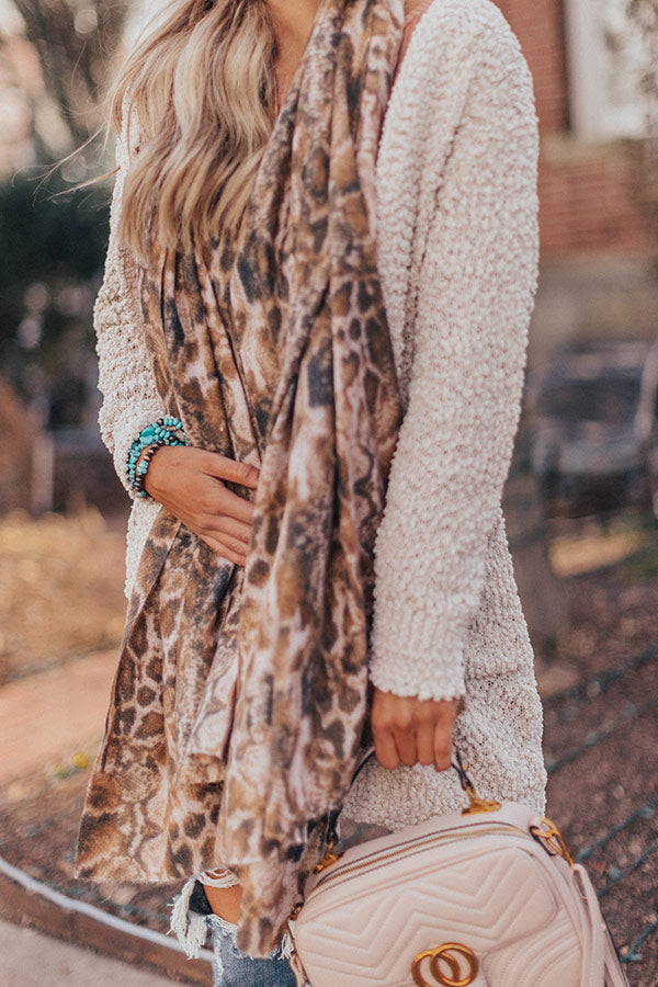 On The Rise Snake Print Scarf