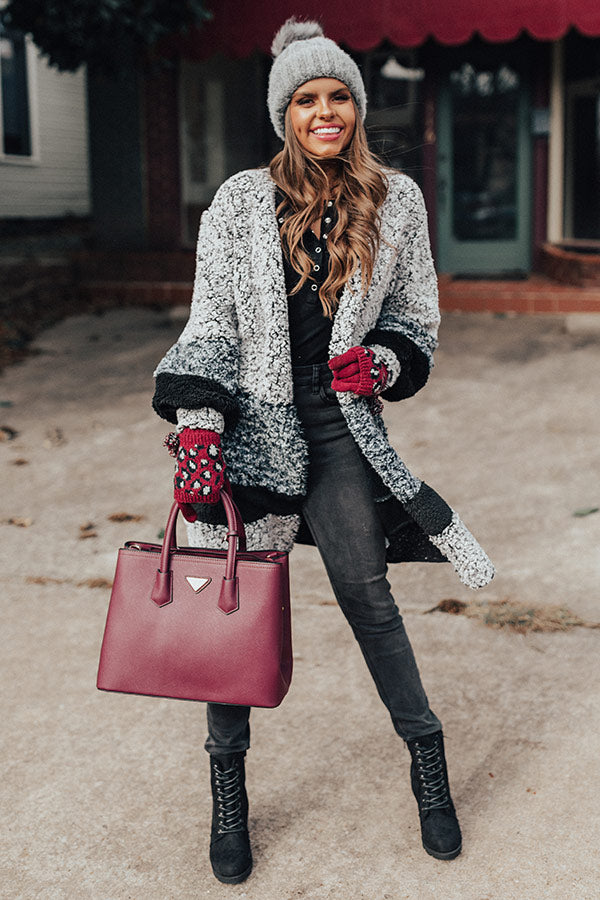 Serious About Snuggles Sherpa Cardigan