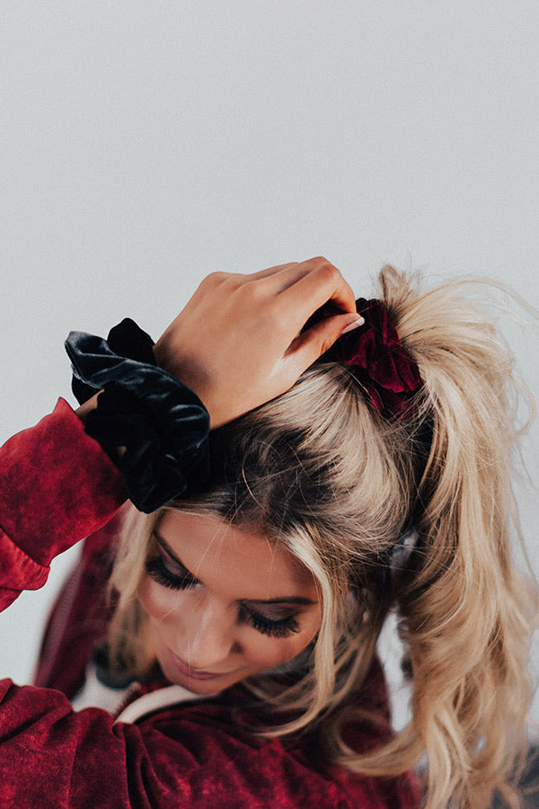 Cycle In Style Velvet Scrunchie Set