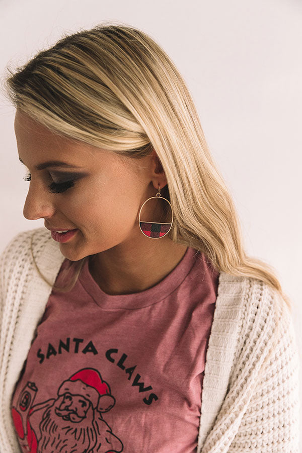 Colorado Kisses Plaid Earrings