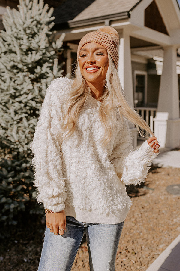 Cozy Welcome Knit Sweater in Cream