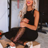 Reach For The Stars Mesh High Waist Active Legging Image - 1