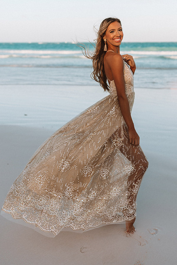 Glistening And Gorgeous Glitter Sequin Maxi Dress Glistening And Gorgeous Glitter Sequin Maxi Dress