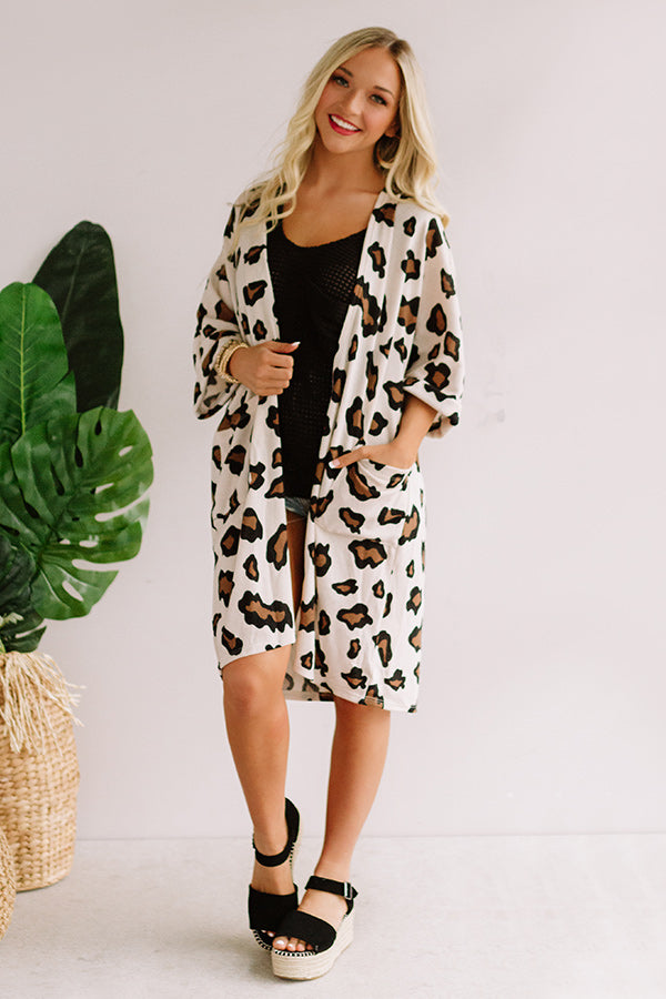Breathtaking Views Leopard Cardigan