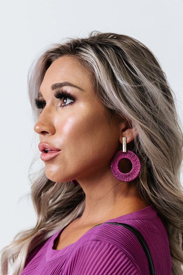 Luck All Around Earrings In Fuchsia