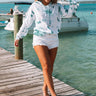 Watercolor Shores Tie Dye Hoodie in Turquoise Image - 1