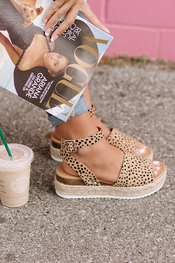 The Brighton Espadrille In Cheetah Print