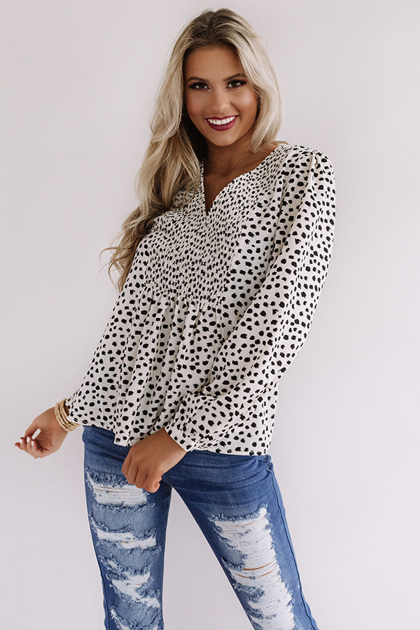 Center Spotlight Leopard Shift Top