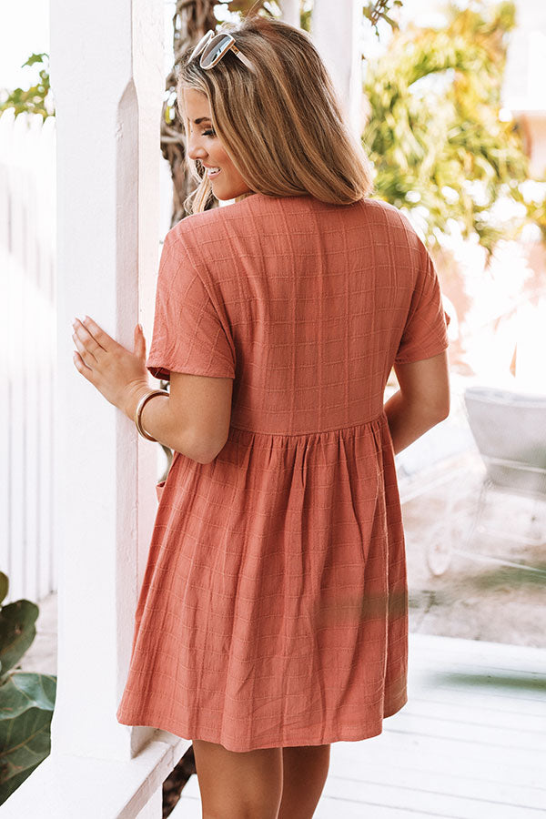peach brown dress MILLE Simone Dress in Peach Montmartre