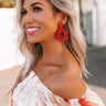 Vacay Views Beaded Earrings In Coral Image - 1