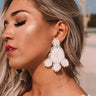 Coral Reef Beaded Earrings In White Image - 1