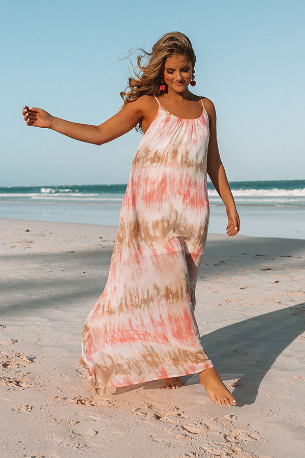 Sippin' At Sunset Watercolor Maxi in Calypso Image - 3