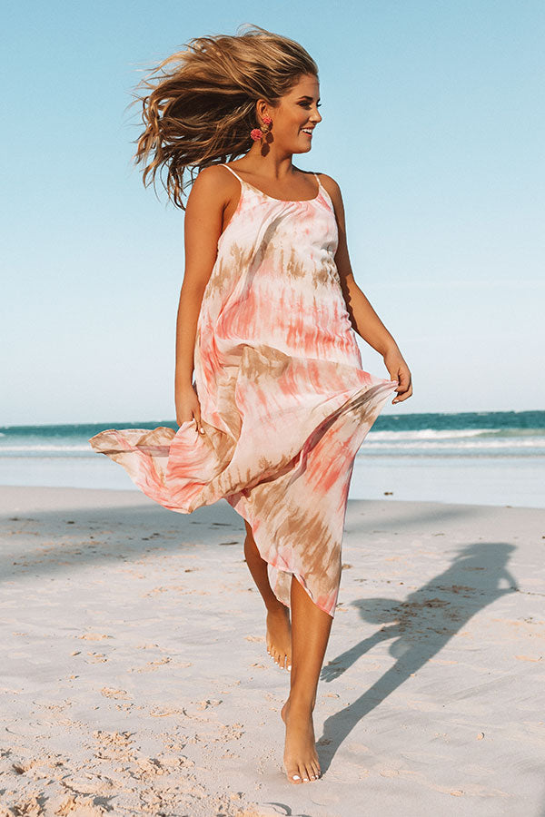 Sippin' At Sunset Watercolor Maxi in Calypso Image - 5