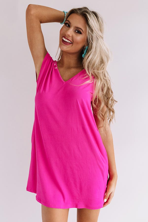 Break Away T-Shirt Dress in Hot Pink Impressions Online Boutique Break Away T-Shirt Dress in Hot Pink Impressions Online Boutique