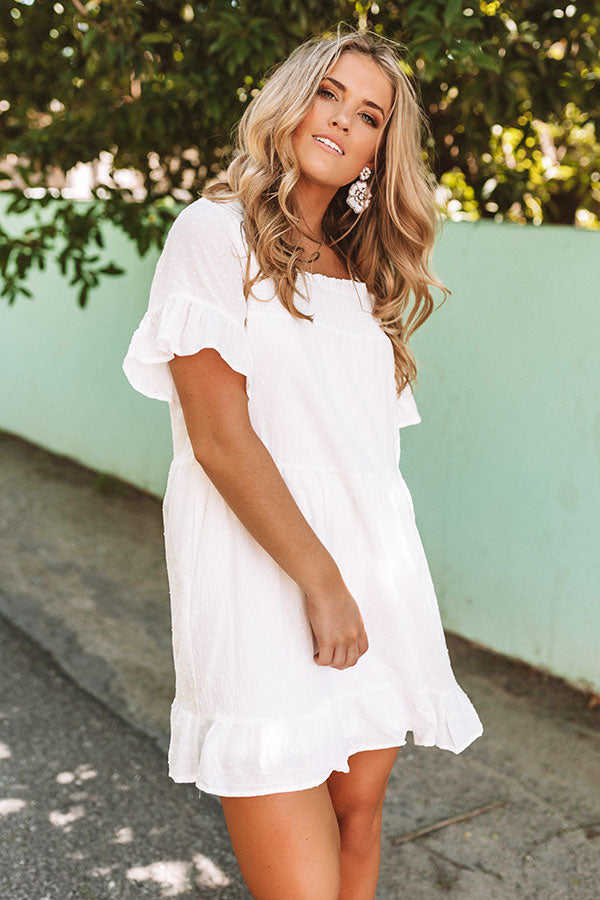 Beyond Bali Shift Dress in White