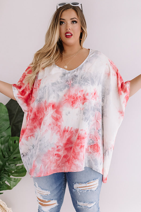 Upbeat Babe Watercolor Shift Top  Curves Image - 1