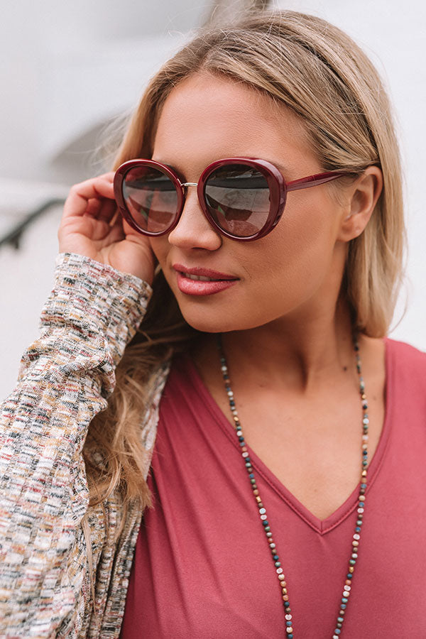 Chic Weekend Sunnies In Wine