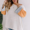 Calm And Carefree Colorblock Knit Sweater Curves Image - 1