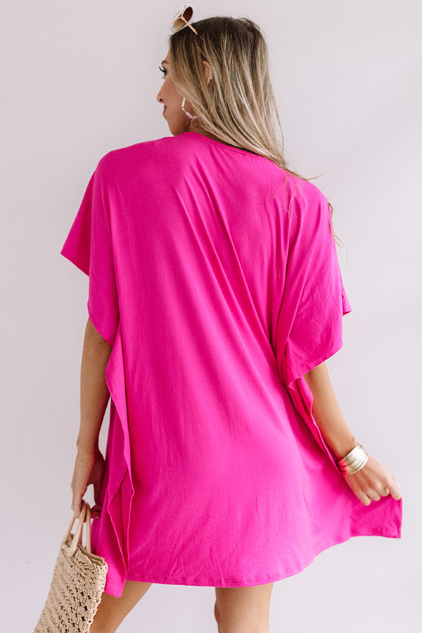 hot pink beach dress Chic Arrival Shift Dress Hot Pink – Impressions Online Boutique