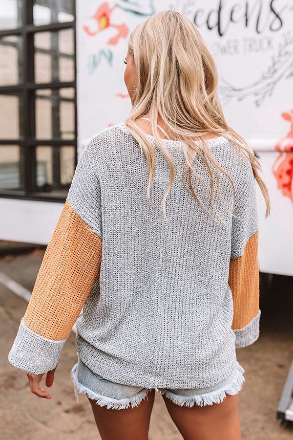 Calm And Carefree Colorblock Knit Sweater Image - 1