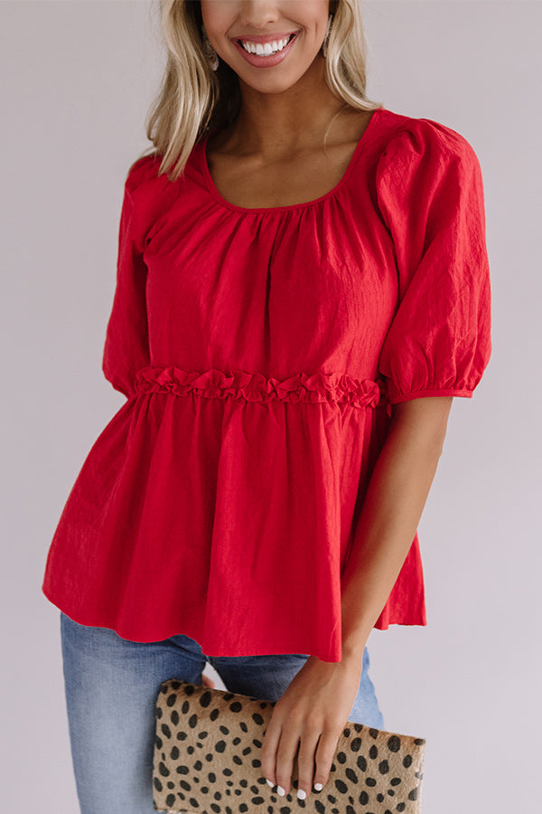 Praise And Prosecco Babydoll Top In Red