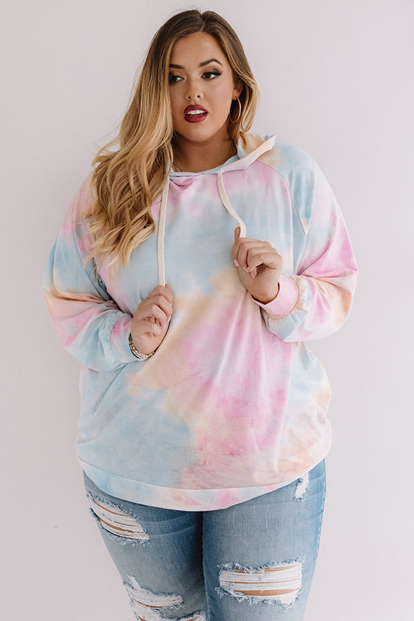 Plus size tie online dye hoodies