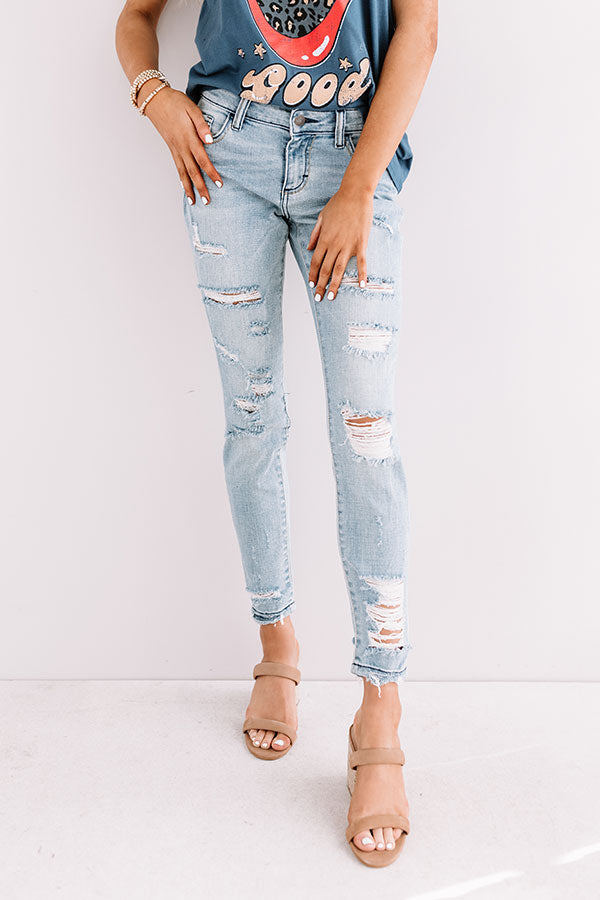 The Laurel Midrise Distressed Skinny