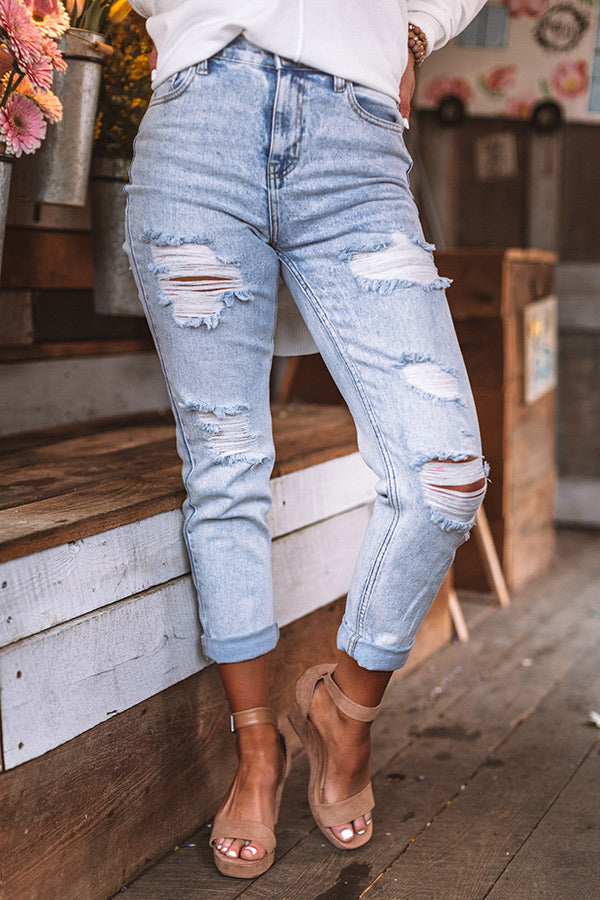 The Story High Waist Distressed Relaxed Skinny