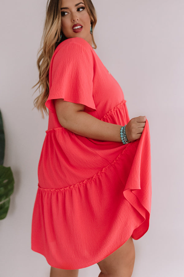 Bali Daydream Babydoll Dress In Coral Curves Impressions Online Boutique Bali Daydream Babydoll Dress In Coral Curves Impressions Online Boutique
