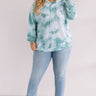 Watercolor Shores Tie Dye Hoodie In Turquoise Curves Image - 1