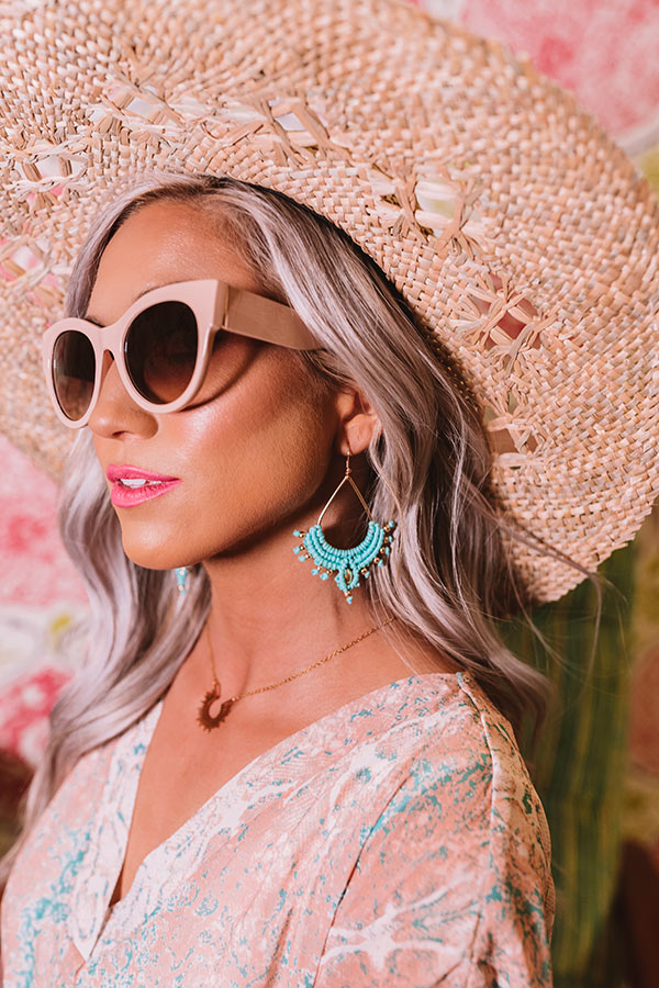 Excited For Paradise Earrings In Turquoise