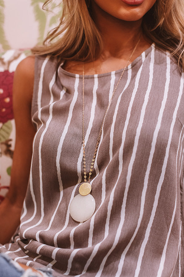It's The Little Things Semi Precious Necklace In Ivory