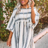 Set For Shore Stripe Babydoll Dress in Navy Image - 1