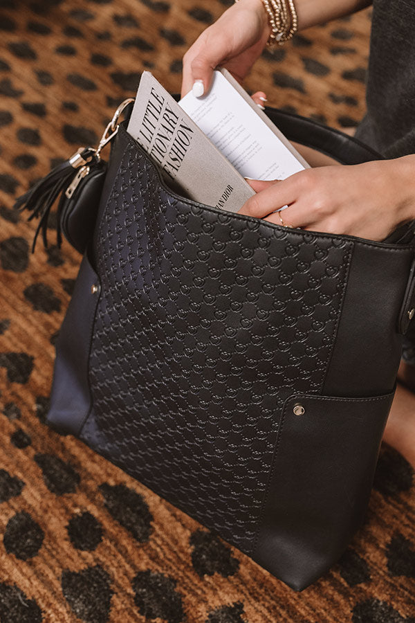 Steal Your Heart Faux Leather Tote in Black