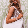 Joy For Days Faux Leather Tote in Ivory Image - 1