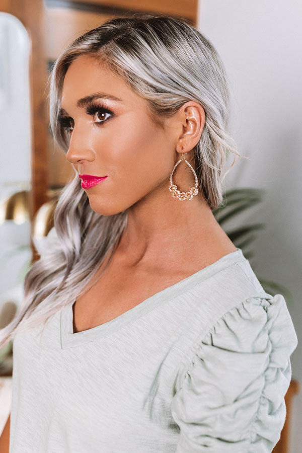 Brunch And Bubbly Beaded Earrings In Champagne