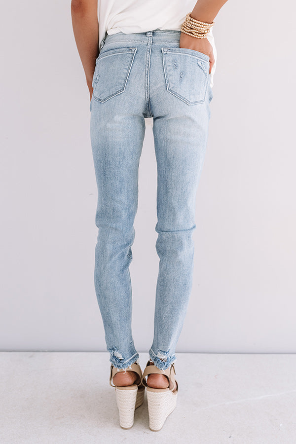 KanCan The Ariella Midrise Distressed Ankle Skinny