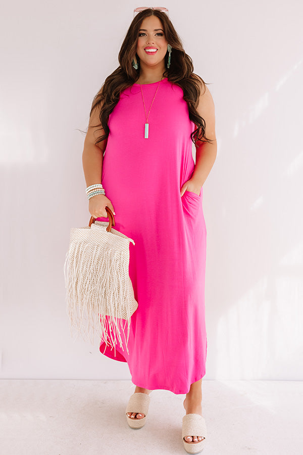 Pretty Prophecy Maxi In Hot Pink Curves