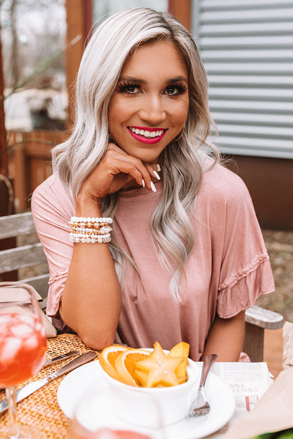 Broadway Beautiful Bracelet Set In White